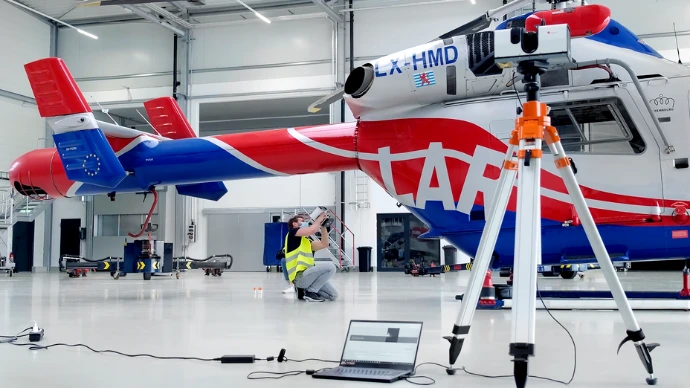 Scan 3D de grandes pièces aéro